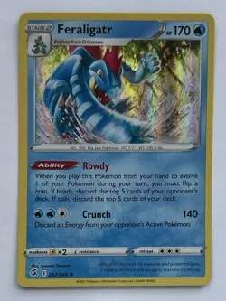 Feraligatr 057/264 Holo Rare Fusion Strike Pokemon Holo Near Mint - Image 1