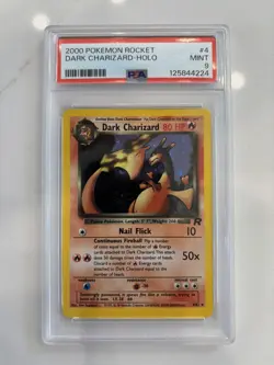 2000 Pokemon Rocket Dark Charizard Holo #4 PSA 9 MINT NEW CERT! - Image 1