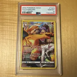 PSA 10 Charizard TG03/TG30 Swsh11: Lost Origin Trainer Gallery Holo New Cert - Image 2