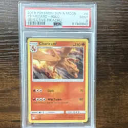 Pokemon 2019 Detective Pikachu Charizard 5/18 Holo Rare PSA 9 English TCG - Image 1