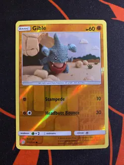 GIBLE 112/236 COMMON UNIFIED MINDS POKEMON REVERSE HOLO NEAR MINT - Image 1