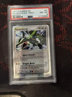 Pokemon 2003 EX Dragon Rayquaza ex Holo 97/97 Ultra Rare PSA 8 - Image 1