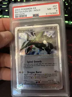 Pokemon 2003 EX Dragon Rayquaza ex Holo 97/97 Ultra Rare PSA 8 - Image 2