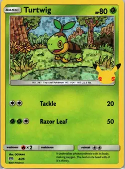 Pokemon TCG Turtwig 4/25 McDonalds Collection 2021 Holo NM - Image 1