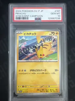 2024 Pokemon SV-P Pikachu Promo Gym Event Campaign #197 PSA 10 - Image 1