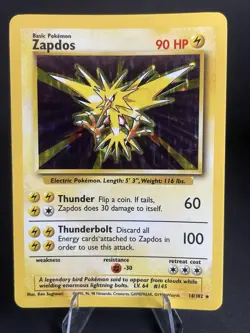 Wizards of the Coast Zapdos Base Set Holo Rare 16/102 1999 HP90 EN - Image 3