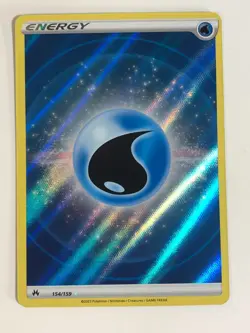Pokemon TCG Crown Zenith Textured Full Art Water Energy 154/159 Near Mint - Image 1