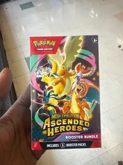 Pokemon Mega Evolution Ascended Heroes Booster Bundle 6 Packs Sealed - Image 1