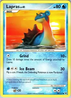 Lapras 79/127 Common Platinum Pokemon MP - Image 1