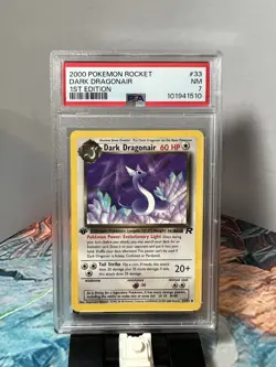 Pokemon TCG Team Rocket Dark Dragonair 33/82 Rare PSA 7 NM - Image 1