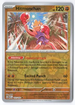 Pokemon TCG Hitmonchan 107/165 Reverse Holo 151 NM-LP - Image 1