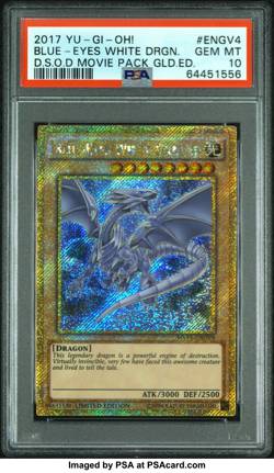 2017 Yu-Gi-Oh! Blue-Eyes White Dragon Secret Rare MVP1-ENGV4 [PSA 10] - Image 4