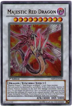 Majestic Red Dragon - ABPF-EN040 - Ultra Rare - Unlimited Edition - Lightly Play - Image 1