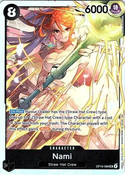 Nami OP15-086 Super Rare Adventure on Kami's Island One Piece Near Mint - Image 2