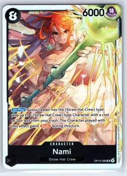 Nami OP15-086 Super Rare Adventure on Kami's Island One Piece Foil Near Mint - Image 1