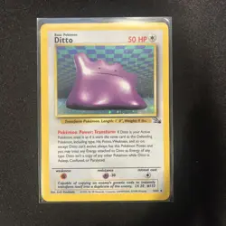 Ditto LP Holo Unlimited Fossil 3/62 Pokemon TCG - Image 1