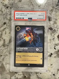 Disney Lorcana First Chapter Captain Hook #174 Forceful Duelist PSA 10 - Image 1