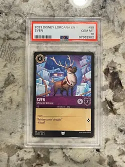 Disney Lorcana First Chapter Sven #55 Official Ice Deliverer PSA 10 - Image 1
