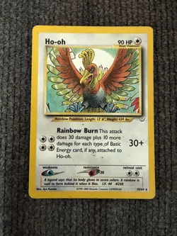 Vintage Pokemon Ho-oh Neo Revelation Rare 18/64 WOTC TCG Card Unlimited - Image 1