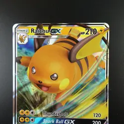 Raichu GX SM213 Pokemon Hidden Fates Promo Holo Full Art Card - Image 2