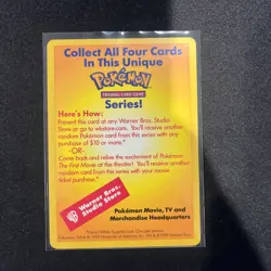 1999 Pokemon Promo Card “Catch Mew" WOTC "Pokemon The First Movie" - Image 2