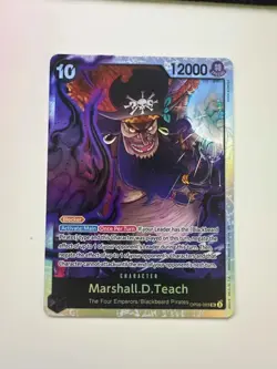 Marshall.D.Teach OP09-093 Reprint SR ONE PIECE Tcg Card Game NM Black - Image 1