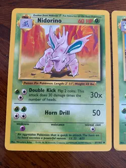 Vintage Pokemon Nidoran Evolution Lot (4 Cards) – Base Set & Jungle – 1999 WOTC - Image 3