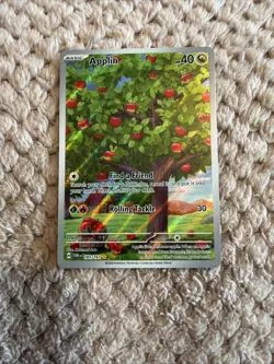Pokemon TCG Twilight Masquerade Applin 185/167 Illustration Rare Card - Image 1