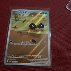 Pokemon Sandile Sv: Black Bolt 135/086 Illustration Rare Holo English Card - Image 1