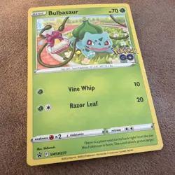 Bulbasaur SWSH231 Pokemon Go Black Star Promo Holo NM Pokemon Card, English - Image 1