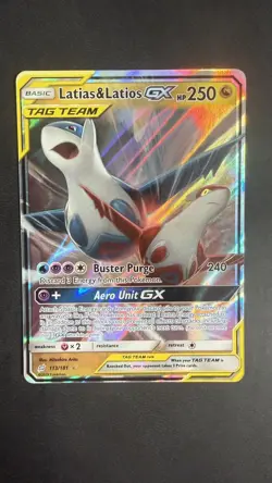 Latias & Latios GX 113/181 Sm-Team Up Holo - Pokemon card Sun And Moon - NM - Image 1