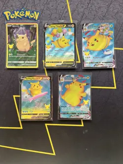 Pokemon Surfing & Flying Pikachu V & Vmax Celebrations 005/025 5 Card Set - Image 1