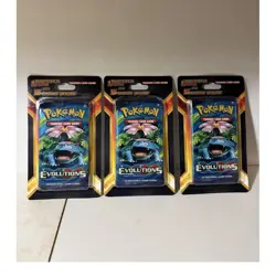 Pokemon Evolutions Booster Pack Venusaur Art Sealed English Trading Cards (3) - Image 1