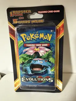 Pokemon Evolutions Booster Pack Venusaur Art Sealed English Trading Cards (3) - Image 2