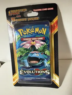 Pokemon Evolutions Booster Pack Venusaur Art Sealed English Trading Cards (3) - Image 4