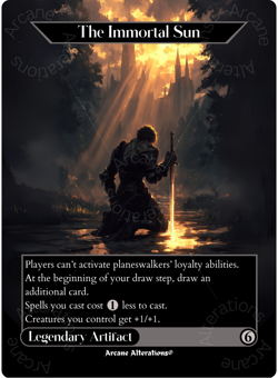 The Immortal Sun - Full Art Altered Art Custom Proxy Cards - Image 1