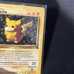 Pokemon IVY Pikachu Black Star 1 League Promo Exclusive WOTC 1999 Card DAMAGED - Image 3