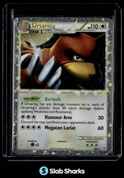 2010 POKEMON HEARTGOLD & SOULSILVER UNLEASHED #89/95 URSARING ULTRA RARE HOLO - Image 1