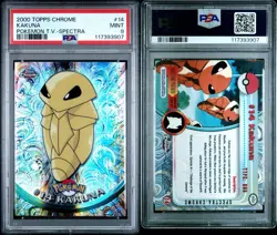 2000 TOPPS CHROME POKEMON T.V. SPECTRA #14 KAKUNA PSA 9 - Image 3