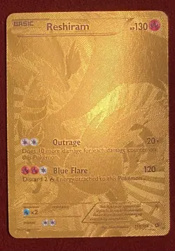 Ultra rare valuable and powerful pokemon cards/full body/EX/Golden Reshiram - Image 5