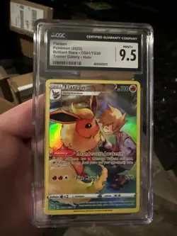 Pokemon Flareon TG01/TG30 Swsh09: Brilliant Stars T.G. Holo CGC 9.5 Mint+ 🔥 - Image 1