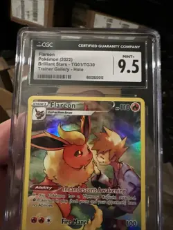 Pokemon Flareon TG01/TG30 Swsh09: Brilliant Stars T.G. Holo CGC 9.5 Mint+ 🔥 - Image 4