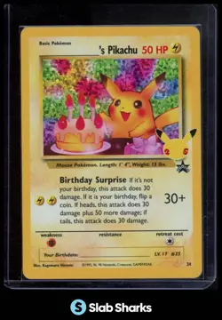 2021 POKEMON SWORD & SHIELD CELEBRATIONS #24 PIKACHU CLASSIC COLLECTION - Image 1
