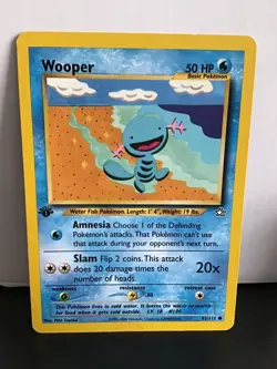 1st Edition Wooper 82/111 Pokemon Neo Genesis Common - Image 1