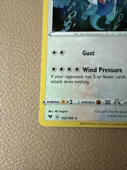 Pokemon Card Lugia 132/185 Holo Rare SWSH Vivid Voltage LP-NM - Image 5