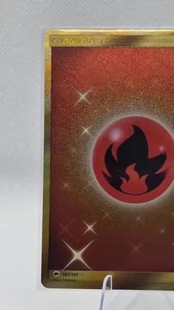 Pokemon TCG Fire Energy Burning Shadows Holo Card 167/147 Secret Rare - Image 4
