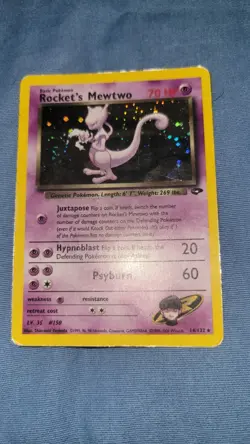 Pokemon TCG Rockets Mewtwo Gym Challenge Holo Card 14/132 - Image 1
