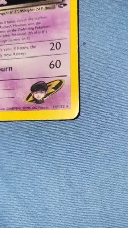 Pokemon TCG Rockets Mewtwo Gym Challenge Holo Card 14/132 - Image 4