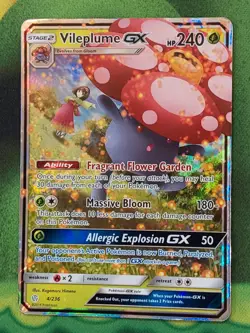 2019 Pokemon Cosmic Eclipse Vileplume Illustration Rare #4 LP - Image 1