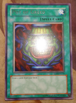 Pot of Greed LOB-EN119 Rare Yugioh Card - Image 1